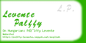 levente palffy business card